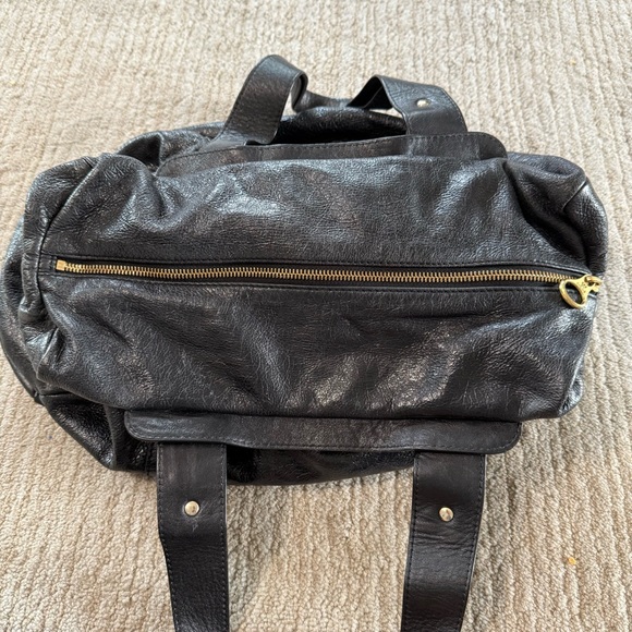 Vintage See by Chloe Funny Love Black Leather Shoulder Bag with Flaw - Picture 11 of 16